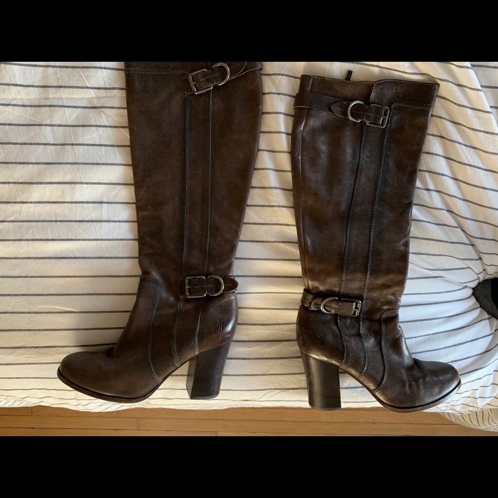 NWOT Frye Parker D ring Knee High genuine leather boots - Picture 2 of 7